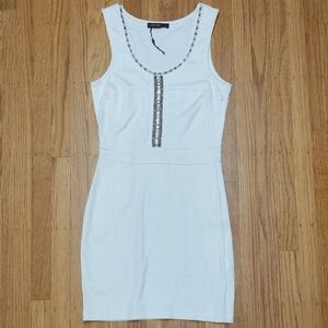 Brand New Supertrash White Mini Dress with Silver Details